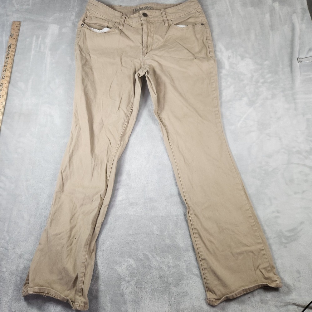 Faded Glory Women's Size 14A Stretch Beige Bootcut Pants Vintage Y2K Grunge 90s